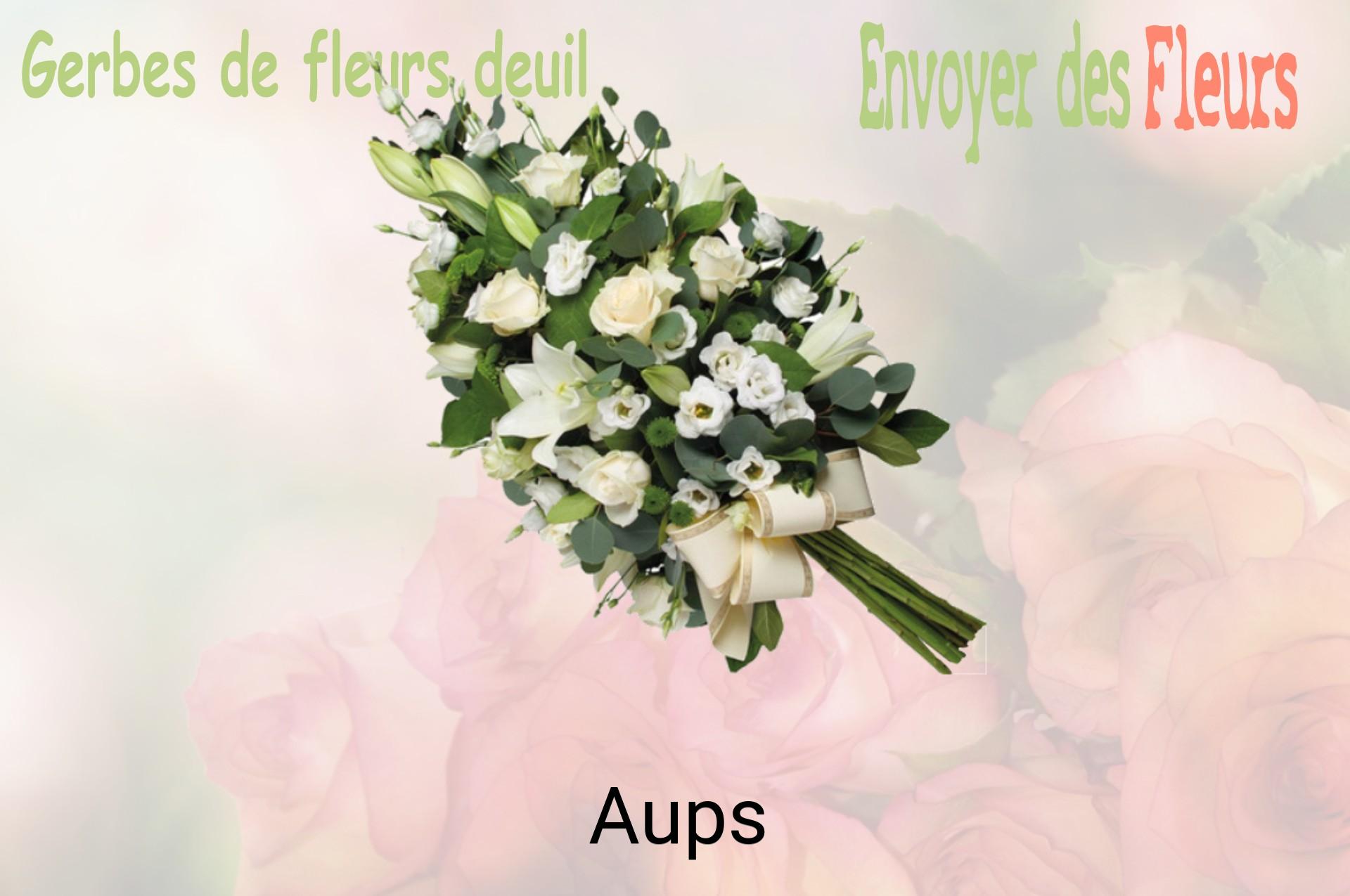 Gerbe de fleurs de deuil livrée à Aups